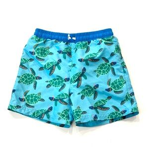 Mini Boden Turtle Swim Trunks 4-5